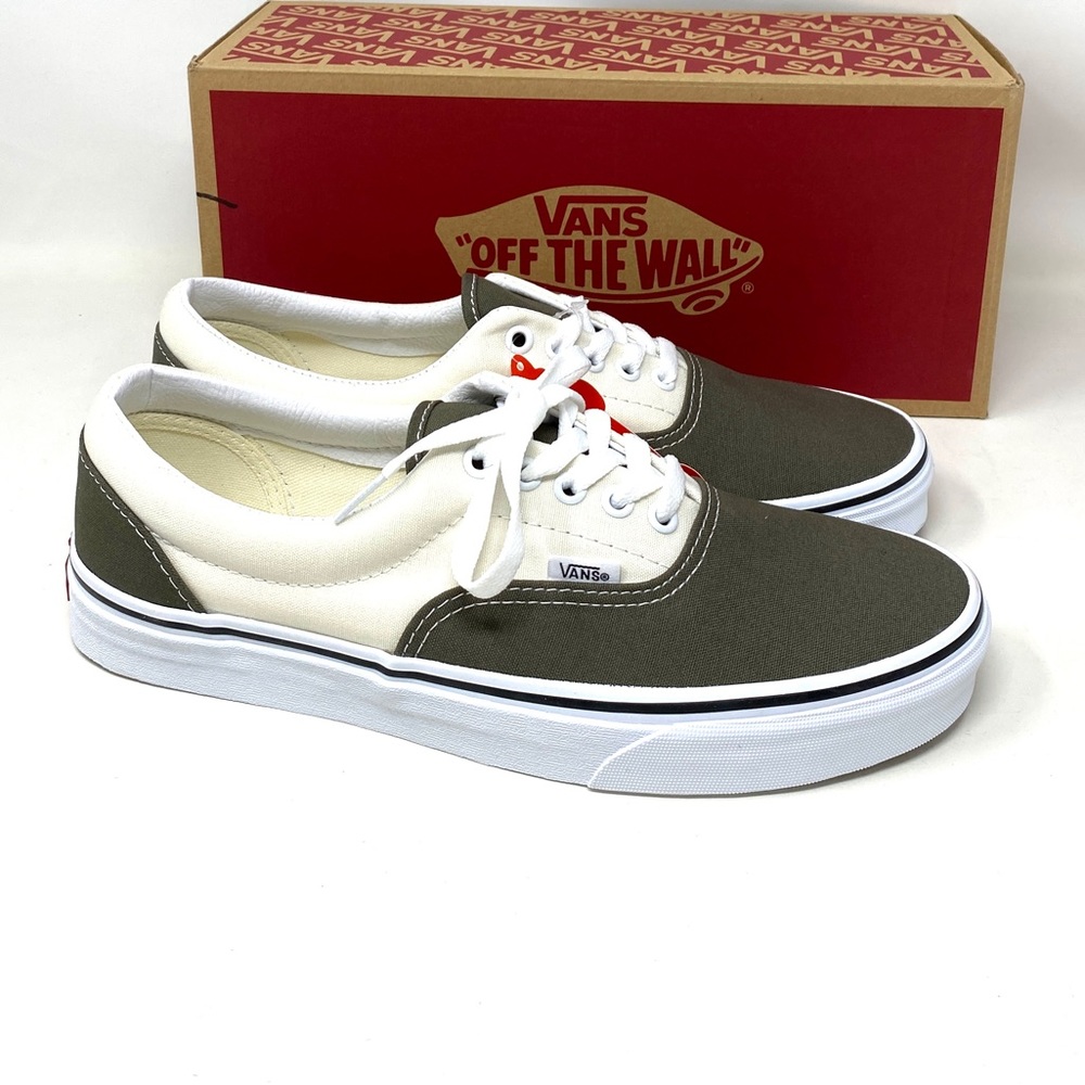 VANS Era Utility Pop Canvas Men’s Sneakers Green White Low Top Cream VN0A5KX5B36 - Picture 7 of 10